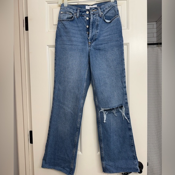 Topshop Denim - Topshop Classic Blue Wide Leg Jeans